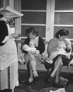 French Mothers in a Paris Doctors Office Waiting Room - 1946